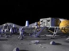 Лунная база и луноход, изображение с сайта New Scientist Лунная база и луноход, изображение с сайта New Scientist
