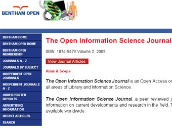     The Open Information Science Journal