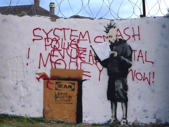 Large Graffiti Slogan.    